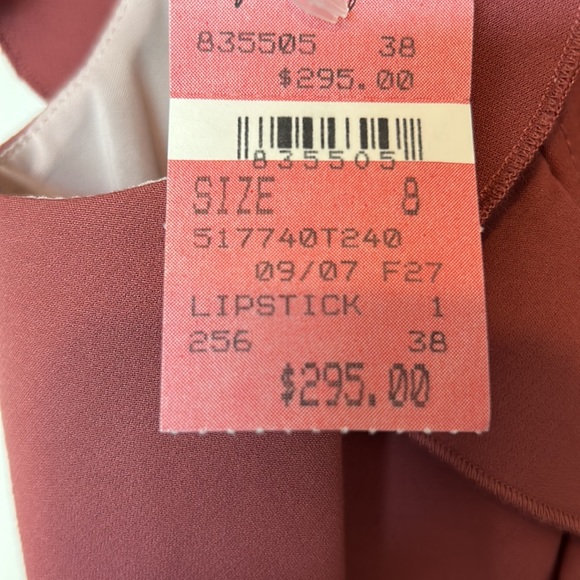 Rebecca Taylor Rose/Mauve ruffle mock neck top- hip length, new with tags - Picture 7 of 7